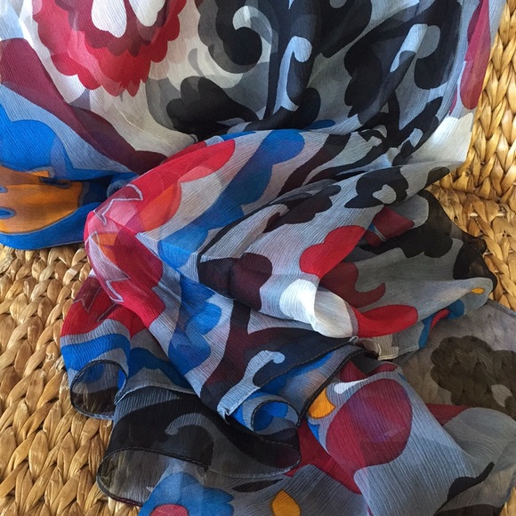 100% Silk XXL Boho / Bohemian Scarf Wrap Pareo - Picture 7 of 8